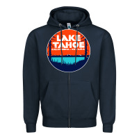 Navy lake tahoe california Zipper Hoodie - artisFamous