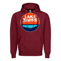 Burgundy lake tahoe california Zipper Hoodie - artisFamous