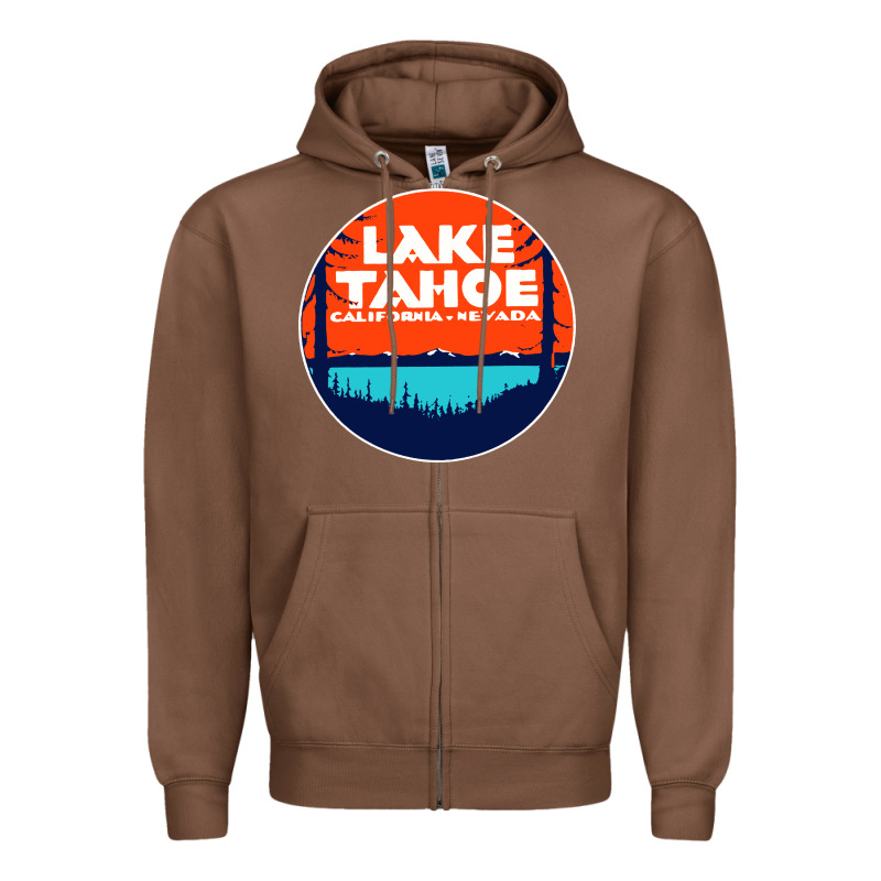 Lake Tahoe California Zipper Hoodie by artisFamous | Teevron