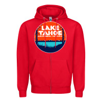 Red lake tahoe california Zipper Hoodie - artisFamous