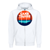 White lake tahoe california Zipper Hoodie - artisFamous