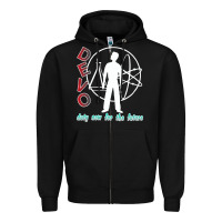 Black devo duty now for the future Zipper Hoodie - artisFamous