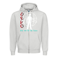Dove Grey devo duty now for the future Zipper Hoodie - artisFamous