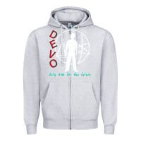 Heather Grey devo duty now for the future Zipper Hoodie - artisFamous