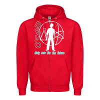 Red devo duty now for the future Zipper Hoodie - artisFamous