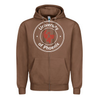 Chestnut university of phoenix white red Zipper Hoodie - artisFamous