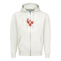 Oatmeal Heather university of phoenix white red Zipper Hoodie - artisFamous