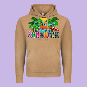 My Favorite Coloris Sunshine Vintage Hoodie Designed By Cowhidedigitalart