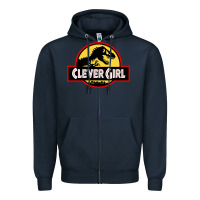 Navy clever girl Zipper Hoodie - artisFamous