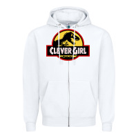 White clever girl Zipper Hoodie - artisFamous