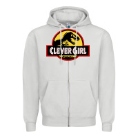 Dove Grey clever girl Zipper Hoodie - artisFamous