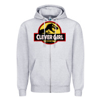 Heather Grey clever girl Zipper Hoodie - artisFamous