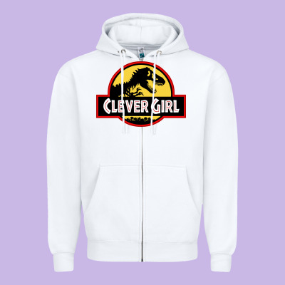 Clever Girl Zipper Hoodie Designed By Artisfamous