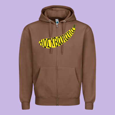 Holy Banana Zipper Hoodie Designed By Artisfamous