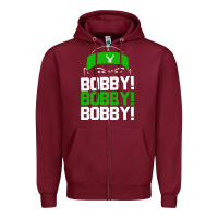Burgundy bobby portis bobby bobby Zipper Hoodie - artisFamous