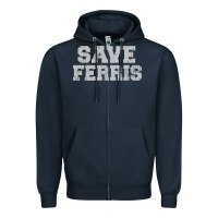 Navy save ferris Zipper Hoodie - artisFamous