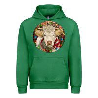 Emerald Charolais Heifer Christmas Urban Hoodie - RanaPortraitStore