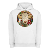 Pigment Lunar Rock Charolais Heifer Christmas Urban Hoodie - RanaPortraitStore