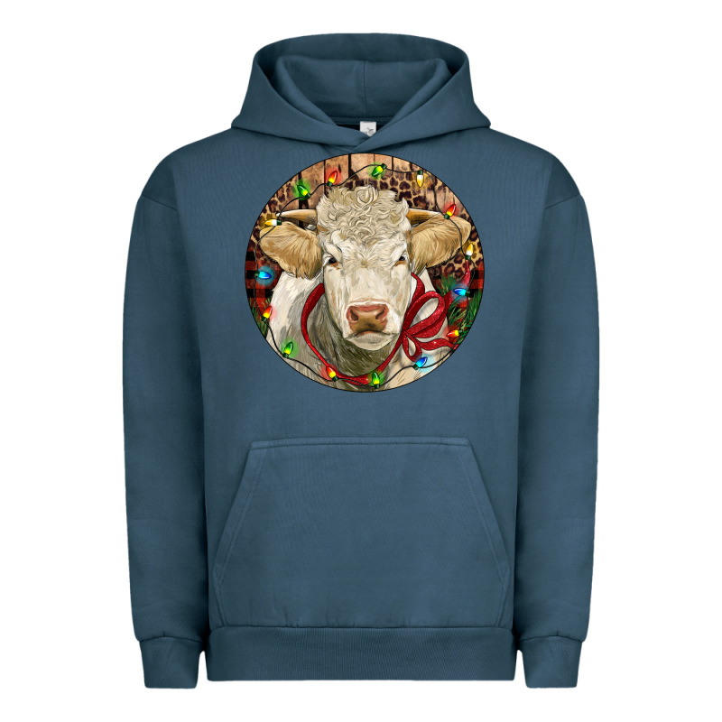Charolais Heifer Christmas Urban Hoodie by RanaPortraitStore | Teevron