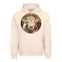 Sandshell Charolais Heifer Christmas Urban Hoodie - RanaPortraitStore