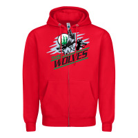 Red timber wolves Zipper Hoodie - artisFamous