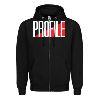 Black profile records Zipper Hoodie - artisFamous