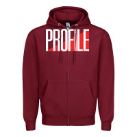 Burgundy profile records Zipper Hoodie - artisFamous
