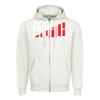 Oatmeal Heather profile records Zipper Hoodie - artisFamous