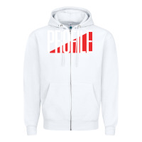 White profile records Zipper Hoodie - artisFamous