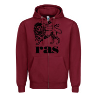 Burgundy ras records Zipper Hoodie - artisFamous