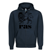 Navy ras records Zipper Hoodie - artisFamous