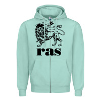 Seafoam ras records Zipper Hoodie - artisFamous