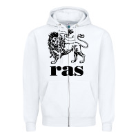 White ras records Zipper Hoodie - artisFamous