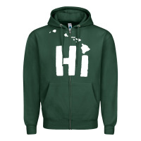 Sports Green hi hawaii Zipper Hoodie - artisFamous