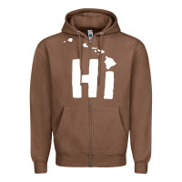 Chestnut hi hawaii Zipper Hoodie - artisFamous