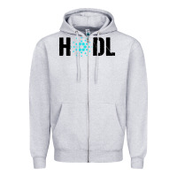 Heather Grey hodl cardano Zipper Hoodie - artisFamous