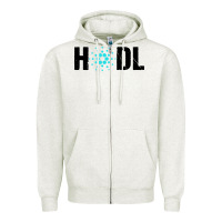 Oatmeal Heather hodl cardano Zipper Hoodie - artisFamous