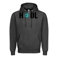 Charcoal Heather hodl cardano Zipper Hoodie - artisFamous