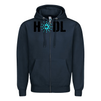 Navy hodl cardano Zipper Hoodie - artisFamous