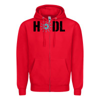Red hodl cardano Zipper Hoodie - artisFamous