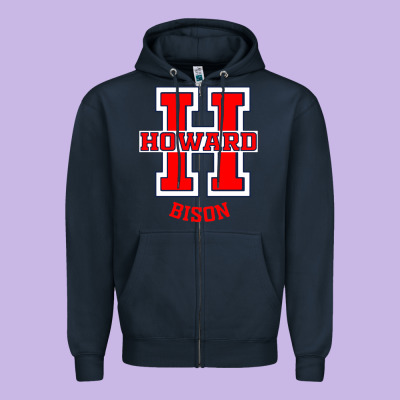 Howard 1867 University Zipper Hoodie Designed By Artisfamous