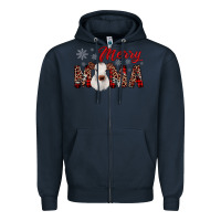 Navy merry mama Zipper Hoodie - JahusDesignShop