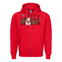 Red merry mama Zipper Hoodie - JahusDesignShop