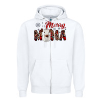 White merry mama Zipper Hoodie - JahusDesignShop