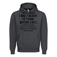 Smoke i am a redhead i was taught to think Zipper Hoodie - artisFamous