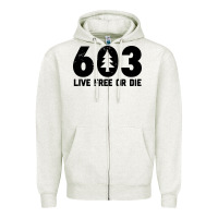 Oatmeal Heather live free or die 603 tree Zipper Hoodie - artisFamous