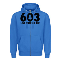 True Royal live free or die 603 tree Zipper Hoodie - artisFamous