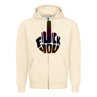Sandshell fuck you middle finger Zipper Hoodie - artisFamous