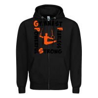 Black awesome gymnastics boy gymnast power strong Zipper Hoodie - artisFamous
