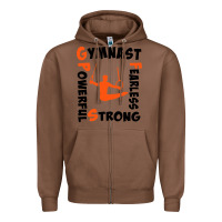 Chestnut awesome gymnastics boy gymnast power strong Zipper Hoodie - artisFamous